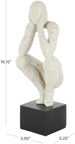 Deco 79 Polystone Crouching Person Statue