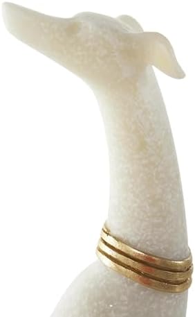 Deco 79 Polystone Dog Sculpture with Gold Collar