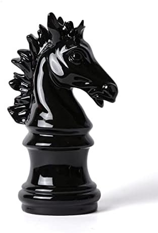 NENBOLEC Chess Decor Sculpture 10 Inch Black Statue