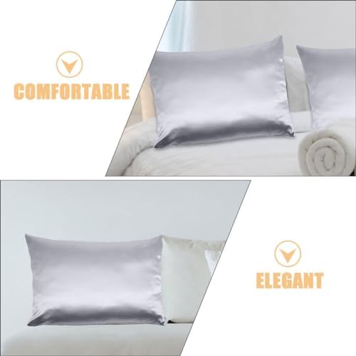 Cabilock Cooling Silk Pillow Covers with Zipper for Standard Size