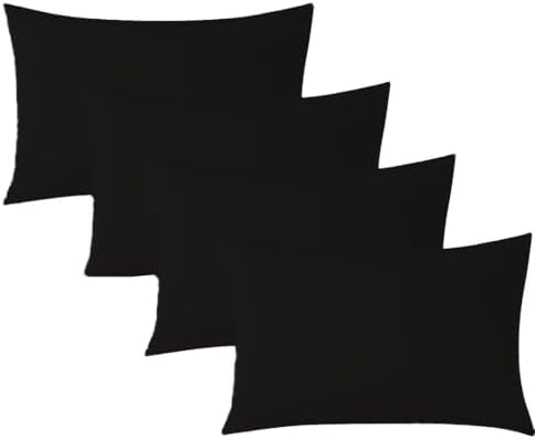 El Lecho 800 Thread Count King Pillowcases Set of 4 - Black