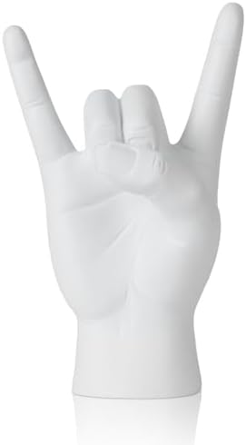 Rock and Roll Finger Sculpture White Decor