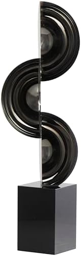 Deco 79 Black Crystal Geometric Sculpture