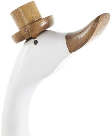 Deco 79 Bamboo Duck Statues with Hats and Shoes Set of 3