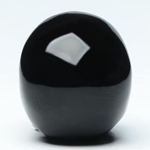 2 Natural Black Obsidian Crystal Skull Decor Statue