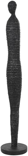 Deco 79 Polystone People Statue Tall Slim Figure Black Decor