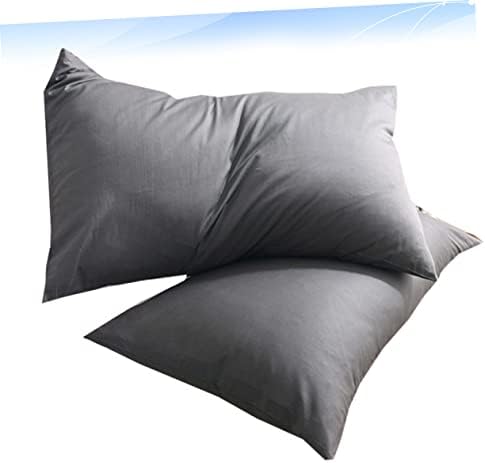 1 Pair Pure Cotton Pillowcase Dark Grey Simple Style