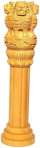 Wooden Ashoka Pillar - 10 Inch Office Desk Decor
