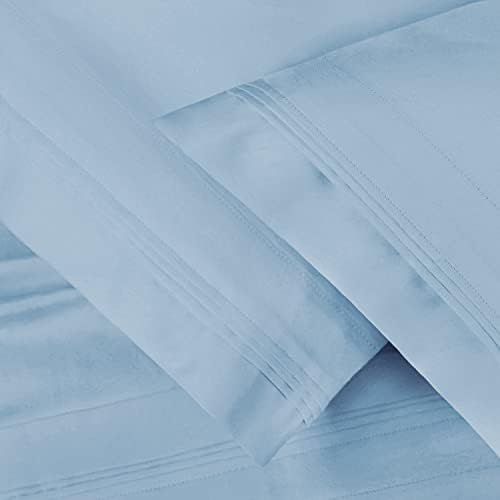 Superior 1000 Thread Count Egyptian Cotton Pillowcase Set - King Light Blue