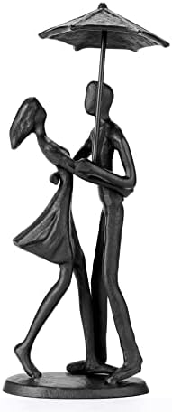 Loving Couple Bronze Sculpture - Handcrafted Romantic Art Statue