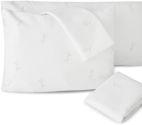 FeelAtHome Cooling Pillow Cover Waterproof 65 Polyester 35 Rayon