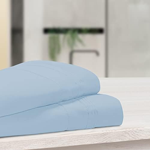 Superior 1000 Thread Count Egyptian Cotton Pillowcase Set - King Light Blue