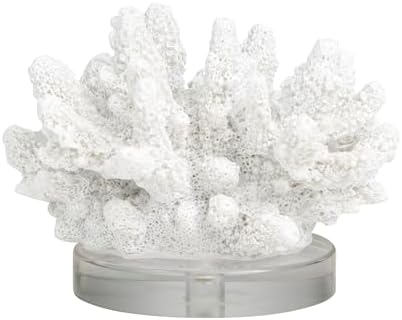 Deco 79 White Coral Sculpture with Acrylic Base