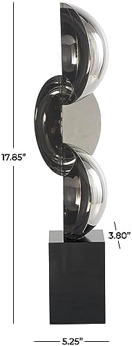 Deco 79 Black Crystal Geometric Sculpture