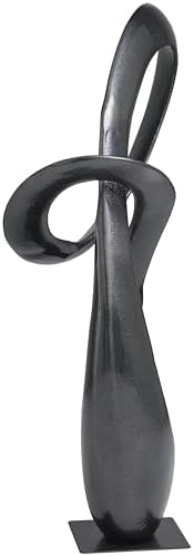 Deco 79 Dark Gray Abstract Sculpture 9x6x17