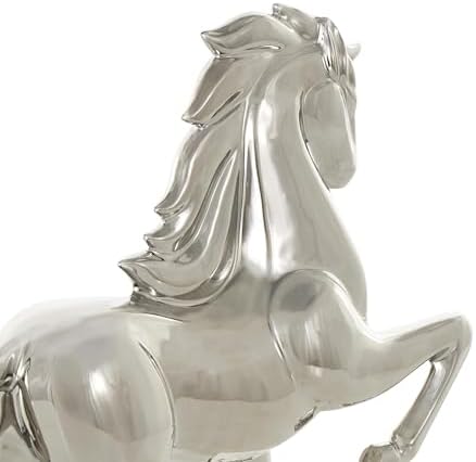 Deco 79 Ceramic Horse Sculpture Prancing Home Decor Statue
