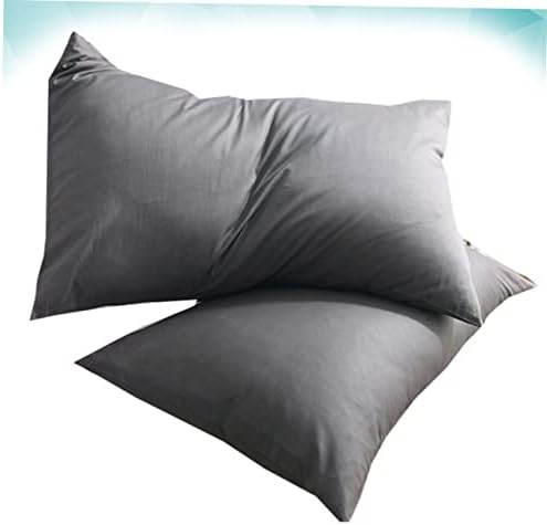 Amosfun 2-Pack Dark Grey Solid Cotton Pillow Covers
