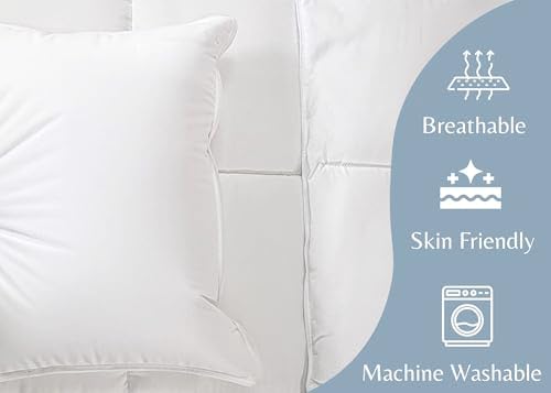 Pillowtex Zippered Waterproof Pillow Protector - Queen Size 2 Pack 1