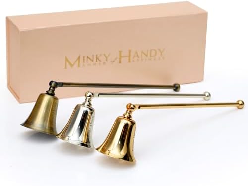 MINKY HANDY Brass Candle Snuffer - Elegant Silver Finish