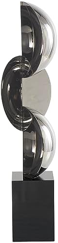 Deco 79 Black Crystal Geometric Sculpture