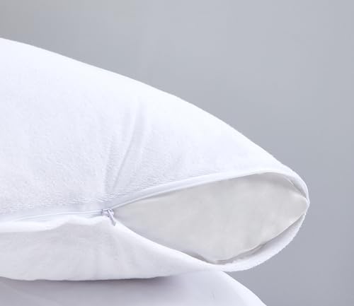 ProtectMySleep Cotton Terry Pillow Protectors - 2-Pack King Size 1