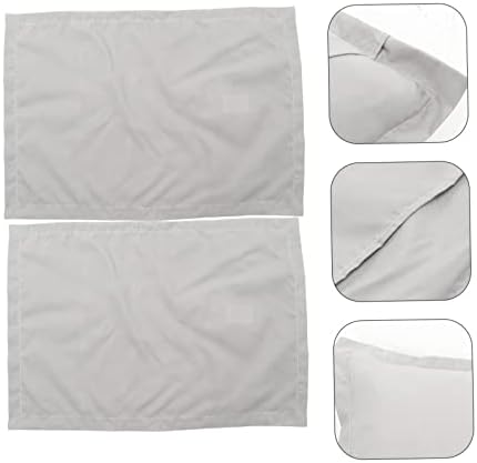 HEALLILY Grey 2Pcs Pillowcases for Hotel or Home