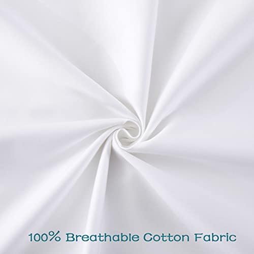 LOSAFEFE 100 Cotton Zippered Pillow Cases Set of 4