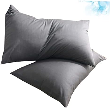 Amosfun 2-Pack Dark Grey Solid Cotton Pillow Covers