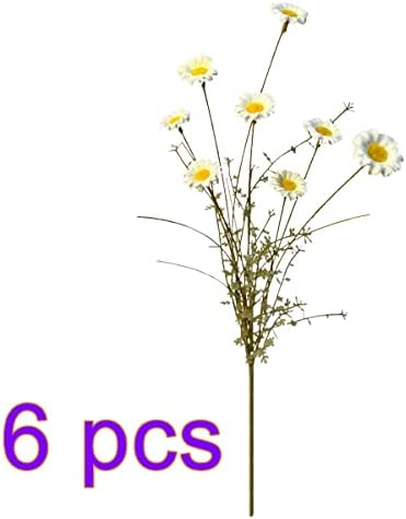 6PCS Artificial Daisy Flowers for Home Decor White