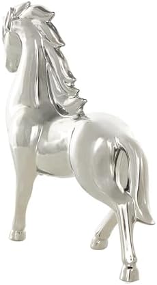 Deco 79 Ceramic Horse Sculpture Prancing Home Decor Statue