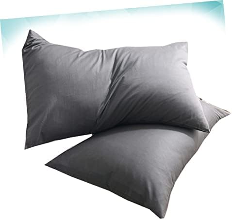 1 Pair Pure Cotton Pillowcase Dark Grey Simple Style
