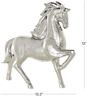 Deco 79 Ceramic Horse Sculpture Prancing Home Decor Statue