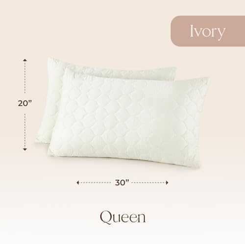 Organic Cotton Pillow Protector - 2 Pack Queen Size 1