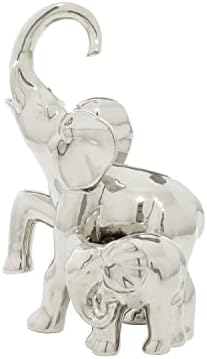 Deco 79 Silver Elephant Home Decor Statue