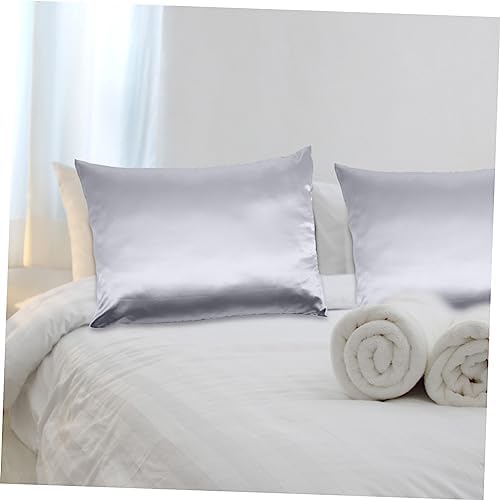 ABOOFAN 2pc Cooling Polyester Pillowcases Breathable Deep Grey