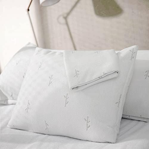 FeelAtHome Cooling Pillow Cover Waterproof 65 Polyester 35 Rayon