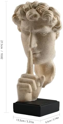 KalyZrts Sandstone Resin Thinker Style Abstract Sculpture