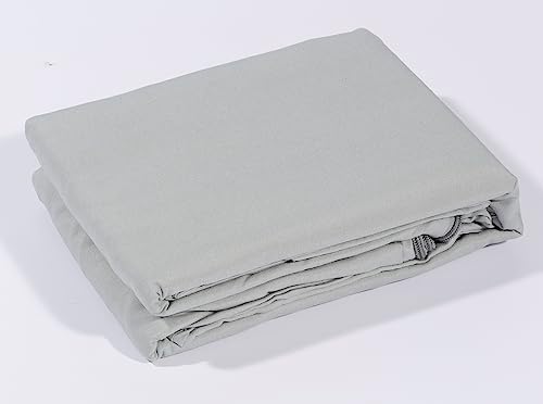 MICROPUFF Zippered Pillow Protectors Queen 20x30 Gray 4 Pack