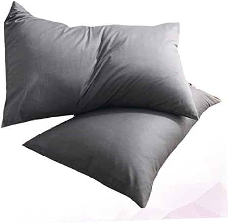 Amosfun 2-Pack Dark Grey Solid Cotton Pillow Covers