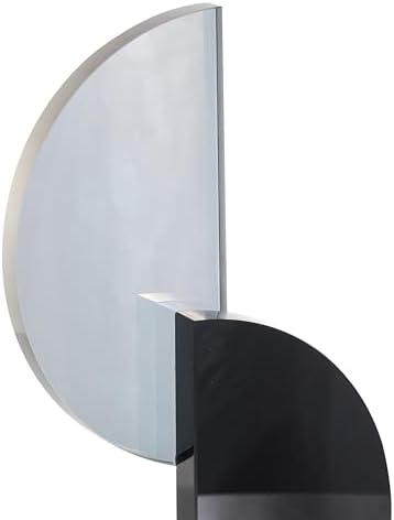 Deco 79 Glass Abstract Decor Sculpture with Silver Base