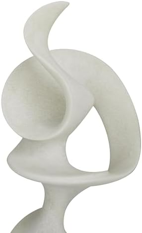 Deco 79 Polystone Abstract Sculpture with Black Base 9 x 6 x 20
