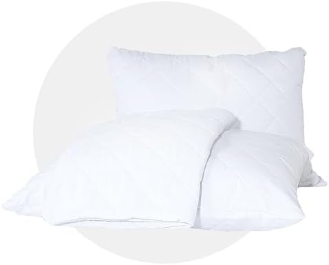 2 Pack King Size Zippered Pillow Protectors Waterproof Breathable