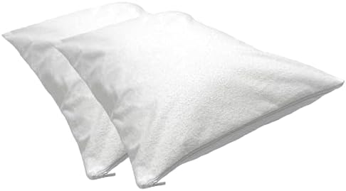Petal Cliff 2 Pack Waterproof Pillow Protectors Queen 20x30