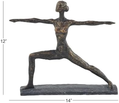 Deco 79 Polystone Yoga Statue Home Decor Accent