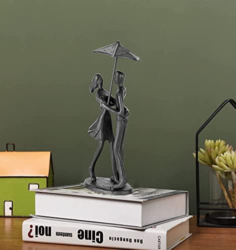 Loving Couple Bronze Sculpture - Handcrafted Romantic Art Statue