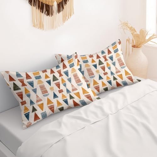 Boho Aztec Pillow Protectors Set of 2 with Zipper