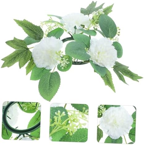 Alipis Pink Artificial Flower Garland Candle Holder