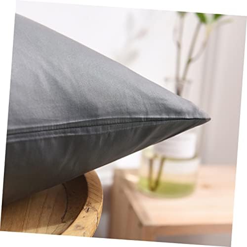 1 Pair Dark Grey Pure Cotton Pillowcases 1