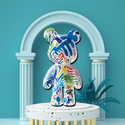 Zige Lily Bear Statue Resin Graffiti Sculpture 1