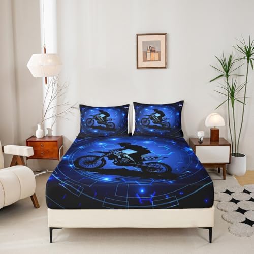 Castle Fairy Motorcycle Fitted Sheet Set with Pillowcases 1